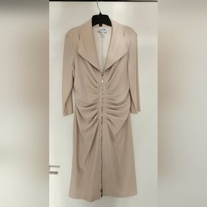 Joseph Ribkoff Cream Zip-Up Dress